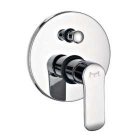 Miscelatore Doccia Parete America ad Incasso con Deviatore Ottone Colore Cromato