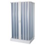 Box Doccia a Soffietto a Tre Lati in Pvc Guide Estensibili Aperture Reversibili