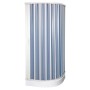 Negrari Box Doccia a Soffietto Semicircolare in Pvc Guide Estensibili Ed Aperture Reversibili