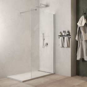Parete Doccia Walk In Gardenia Cristallo Trasparente 8 Millimetri Chrome