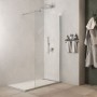 Parete Doccia Walk In Gardenia Cristallo Trasparente 8 Millimetri Chrome