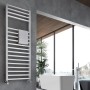 Termoarredo bagno scaldasalviette forma Square calorifero termosifone cromo lucido