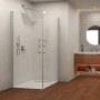Box Doccia Angolare Disabili Ante Battenti Crocus Cristallo 6 mm Trasparente