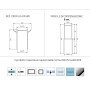 Porta Doccia Battente Briar Cromo Regolabile Cristallo Temperato 6 mm