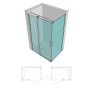 Parete fissa Box Doccia Porta Battente Clematis Cristallo 6 mm Telaio Alluminio