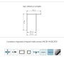 Parete fissa Box Doccia Porta Battente Clematis Cristallo 6 mm Telaio Alluminio