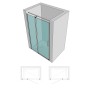 Porta Battente Cabina Doccia Reversibile Clematis Cristallo Trasparente 6 mm