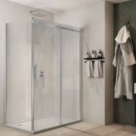 Ix Box Shower Lato fisso Calla LF116 Cristallo 6 millimetri Chrome