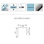 Ix Box Shower Lato fisso Calla LF116 Cristallo 6 millimetri Chrome