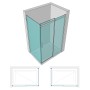 Ix Box Shower Lato fisso Calla LF116 Cristallo 6 millimetri Chrome