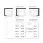 Box Doccia a Soffietto a Due Lati in Pvc Guide Estensibili Aperture Reversibili