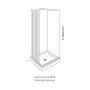 Box Doccia a Soffietto a Due Lati in Pvc Guide Estensibili Aperture Reversibili