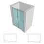 Ix Box Shower Porta Doccia Scorrevole Calla S116 Cristallo 6 millimetri Chrome