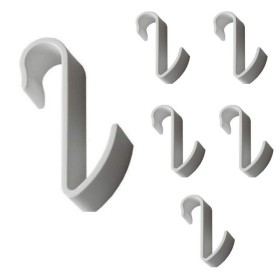 Pika Shop 6 PZ Appendino per Termoarredo Tubo orizzontale Modello Hook Bianco 