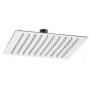 Metaform Soffione Doccia Quadro 25x25 cm Inox Spazzolato