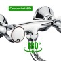 Rubinetto a Muro Down Canna a Esse in Ottone Cucina con Erogazione Orientabile