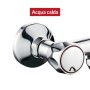 Rubinetto a Muro Down Canna a Esse in Ottone Cucina con Erogazione Orientabile