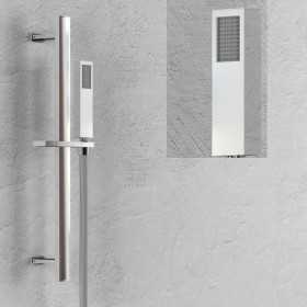 Asta Saliscendi Doccia 003 Ottone Cromato Rettangolare Doccetta Relax P6,5xH80