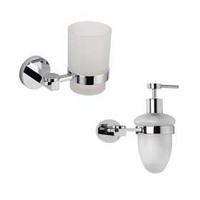 Set 2 Pezzi Accessori da Bagno Margherita 002 Ottone Cromato