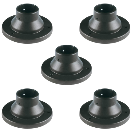 Base in Termoplastica Pezzi 5 Per Fissaggio Palo a Terra Diametro max mm 60