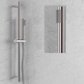 Asta Saliscendi Doccia 004 Ottone Cromato Ovale Doccetta Relax P7,3xH80