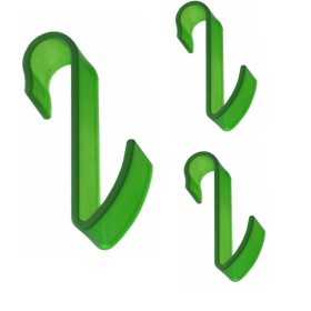 Pika Shop 3 PZ Appendino per Termoarredo Tubo orizzontale Modello Hook Verde