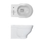 Coppia di Sanitari in Ceramica Vaso WC + Bidet Sospesi Althea Royal