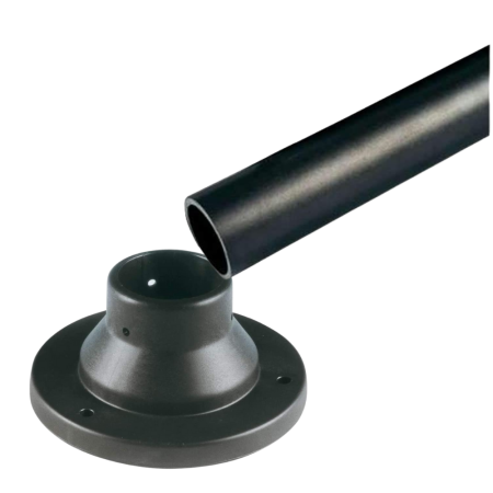 Palo Resina con Base in Termoplastica Per Fissaggio a Terra mm 60 Altezza Metri 1
