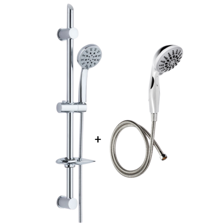 Saliscendi doccia modello Flash con kit ricambio doccetta e flessibile