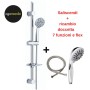 Saliscendi doccia modello Flash con kit ricambio doccetta e flessibile