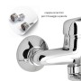 Miscelatore A Muro in Ottone Lavello Cucina con 2 Canne Erogazione Orientabile