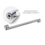 Miscelatore A Muro in Ottone Lavello Cucina con 2 Canne Erogazione Orientabile