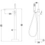 Ogomondo Gruppo Vasca 004 Rubinetto Incasso Pavimento Vasche Free Standing Ottone