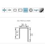 Lato Box Doccia Angolo Ante Scorrevoli Camelia S200 6 Millimetri Chrome 140 cm
