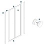 Cabina Doccia 2 Lati con Porta a Soffietto Cristallo Trasparente 100x80 cm