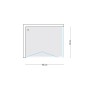 Cabina Doccia 2 Lati con Porta a Soffietto Cristallo Trasparente 100x80 cm