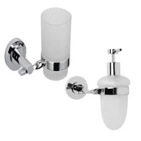 Set 2 Pezzi Accessori da Bagno Narciso 002 Ottone Cromato