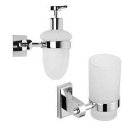 Set 2 Pezzi Accessori da Bagno Iris 002 Ottone Cromato