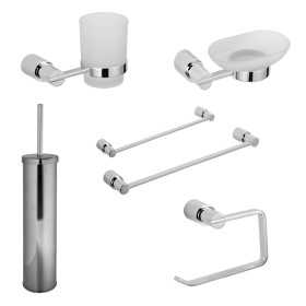 Set 6 Pezzi Accessori da Bagno Orchidea 007 Ottone Cromato