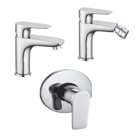 Serie Da Bagno Con Miscelatore Lavabo Bidet e Doccia ad Incasso 