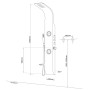 Colonna Doccia 006 Alluminio Black/White 3 Funzioni 2 Bocchette Idro Lombari L22xP44xH145