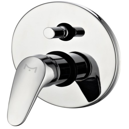 Miscelatore Doccia Parete Linea Delfino Incasso Deviatore Ottone Colore Cromato