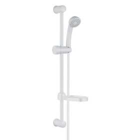 Saliscendi in abs bianco Blush con doccetta e portasapone campeggio nautica giardino