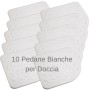 Pedana Antiscivolo per Doccia Quadrata in Resina Bianca Pezzi 10