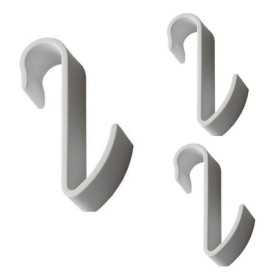 Pika Shop 3 PZ Appendino per Termoarredo Tubo orizzontale Modello Hook Bianco 