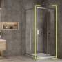 Lato Porta Box Doccia Angolare Nicchia Dafne Cristallo 6 mm 100 cm trasparente