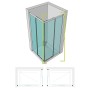 Lato Porta Box Doccia Angolare Nicchia Dafne Cristallo 6 mm 80 cm trasparente