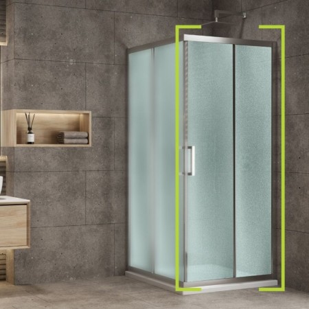 Lato Porta Box Doccia Angolare Nicchia Dafne Cristallo 6 mm 100 cm Stampato