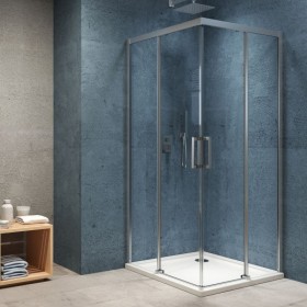 Lato Box Doccia Angolo Ante Scorrevoli Camelia S200 6 Millimetri Chrome 70 cm