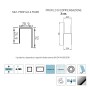 Lato Porta Box Doccia Angolare Nicchia Dafne Cristallo 6 mm 70 cm trasparente